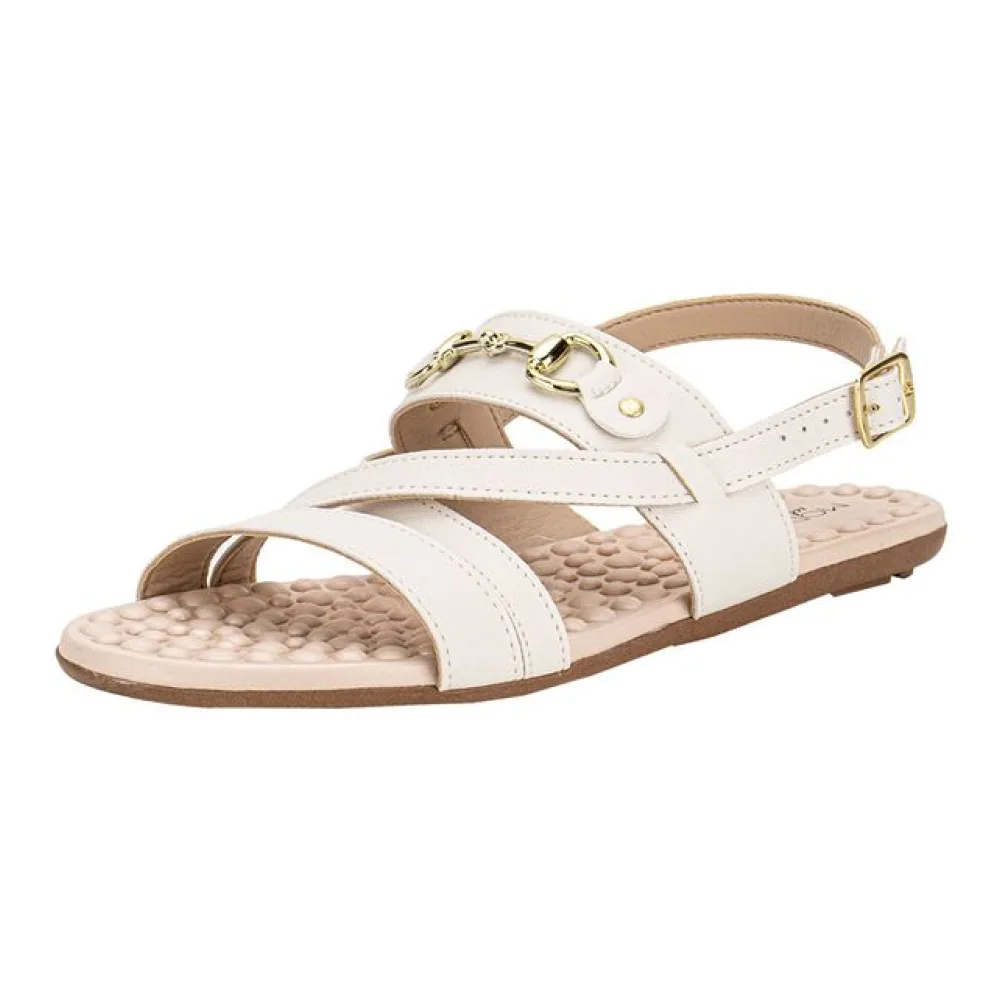 Sandália Feminina Flat Modare 7163132 MARFIM 34