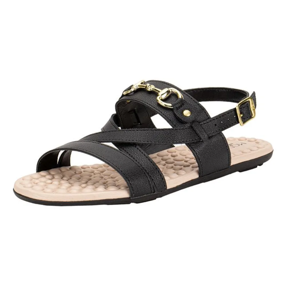 Sandália Feminina Flat Modare 7163132 PRETO 34
