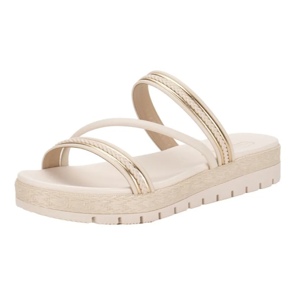Tamanco Feminino Flat Moleca 5539105 MARFIM 34