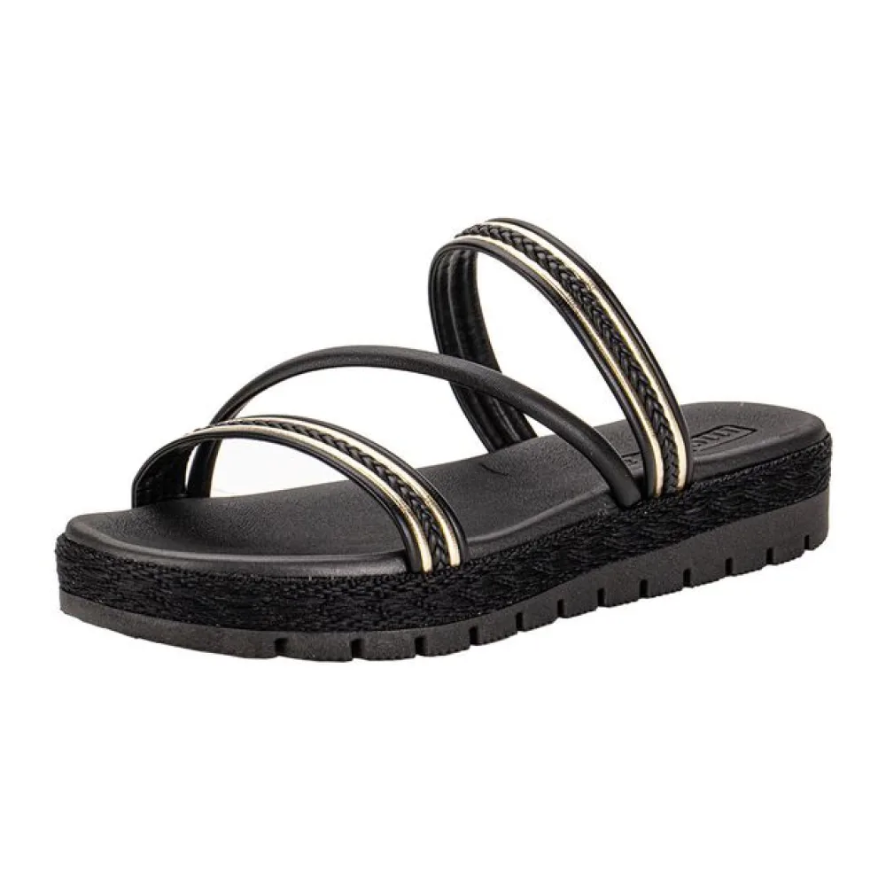 Tamanco Feminino Flat Moleca 5539105 PRETO 34