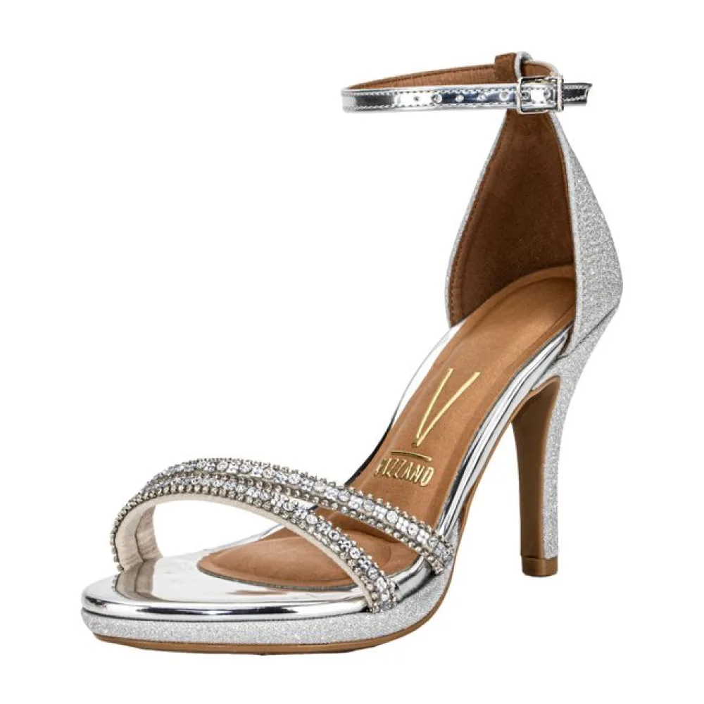 Sandália Feminina Salto Alto Vizzano - 62101037 PRATA 01 34