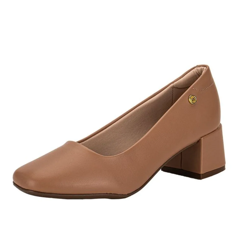 Sapato Feminino Salto Grosso Moleca 5822100 SALMÃO 34