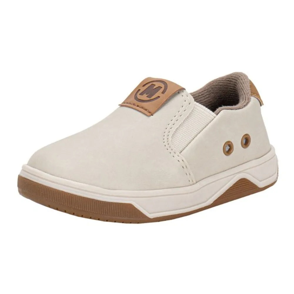 Tênis Infantil Masculino Baby Slip On Molekinho 2623100 MARFIM 20