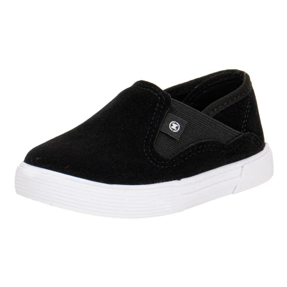 Tênis Infantil Masculino Slip On Molekinho 2136172 PRETO/CAMURÇA 21
