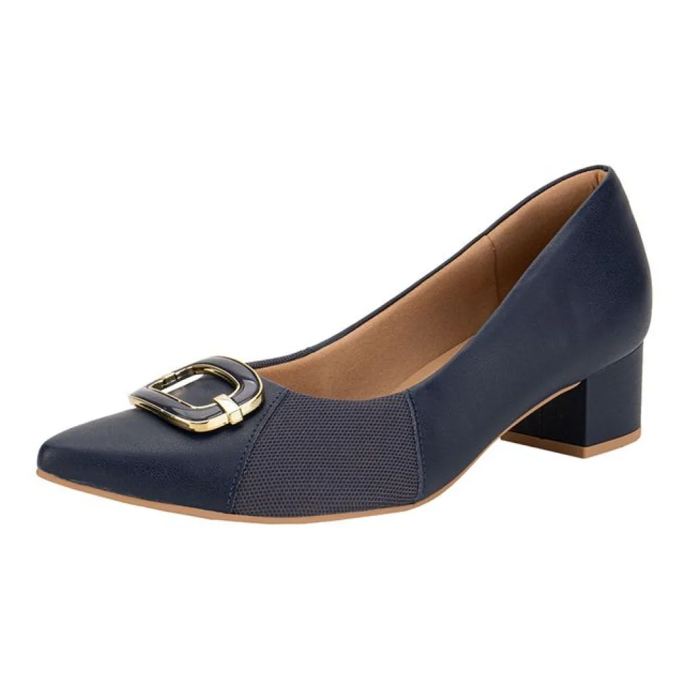 Sapato Feminino Salto Grosso Usaflex MM0503 MARINHO 35