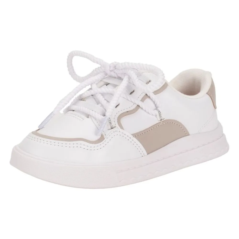 Tênis Infantil Feminino Molekinha 2575112 BRANCO/CINZA 27