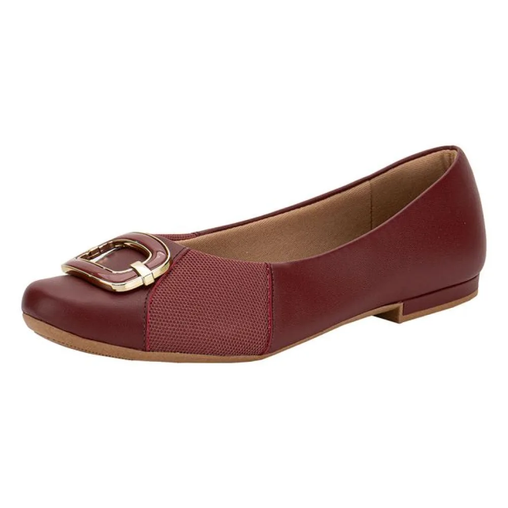 Sapatilha Feminina Flat Usaflex MM0104 VINHO 34