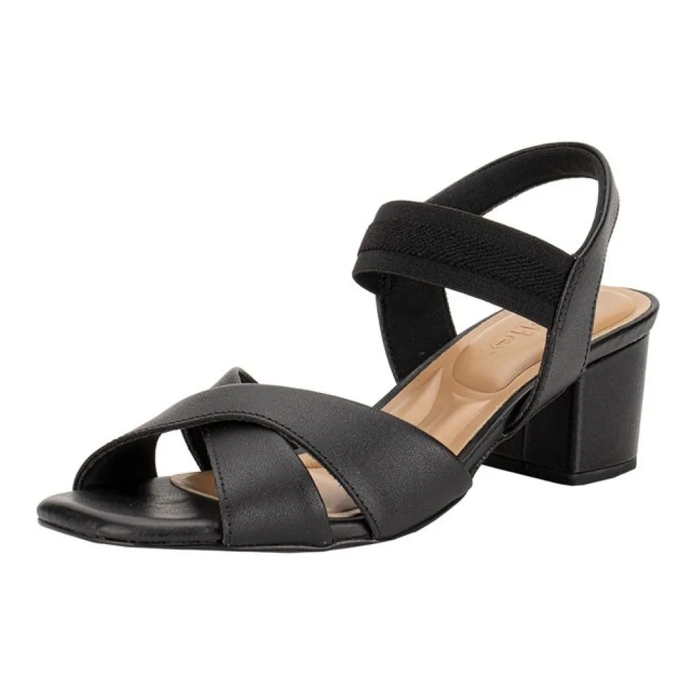 Sandália Feminina Salto Grosso Usaflex MA0501 PRETO 34