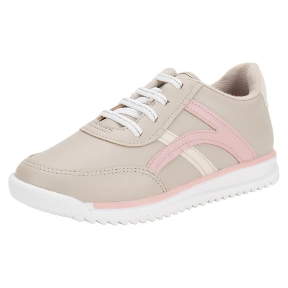 Tênis Infantil Feminino Molekinha 2583202 BEGE/ROSA 26