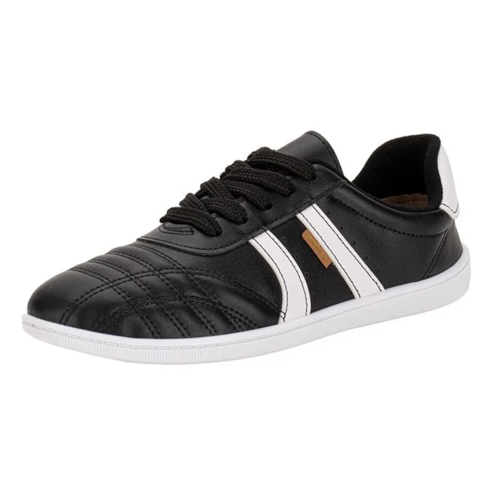 Tênis Feminino Casual Moleca 5605475 PRETO/BRANCO 34