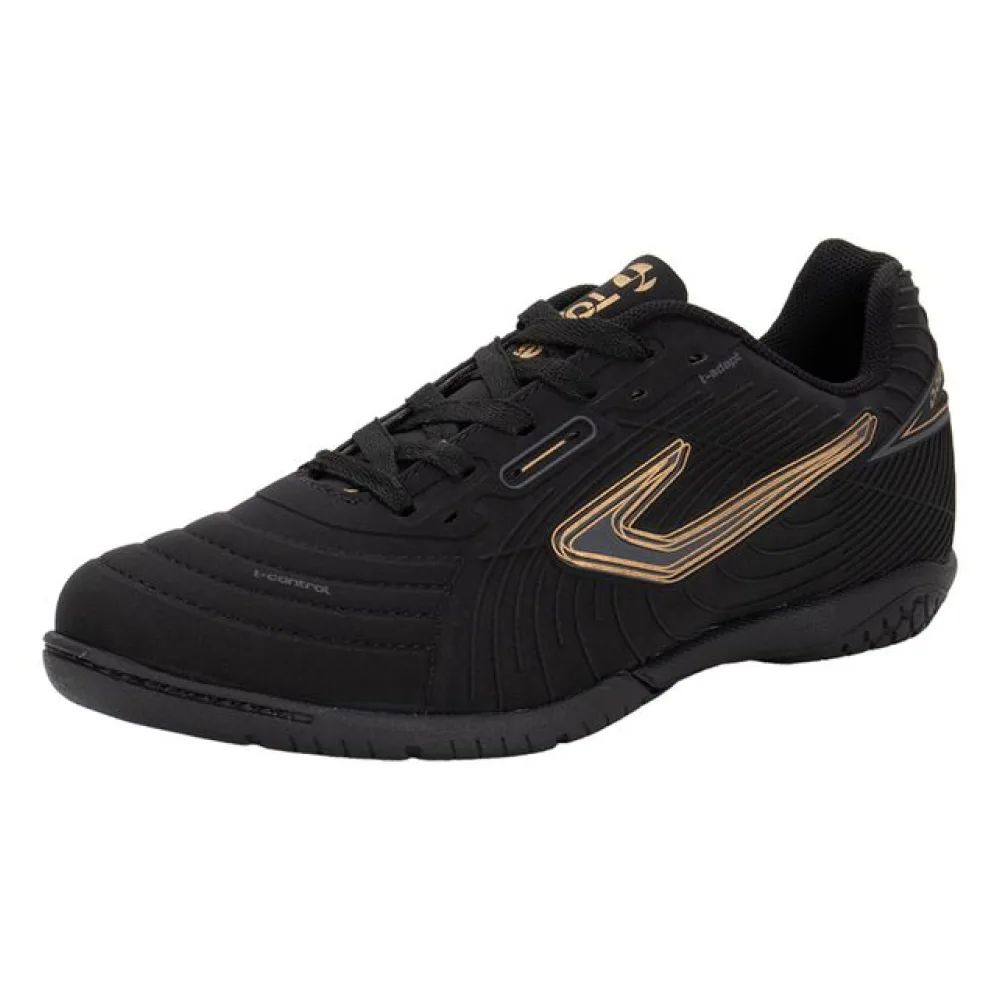 Chuteira Futsal Drible VI Topper TP0454 PRETO/DOURADO 40