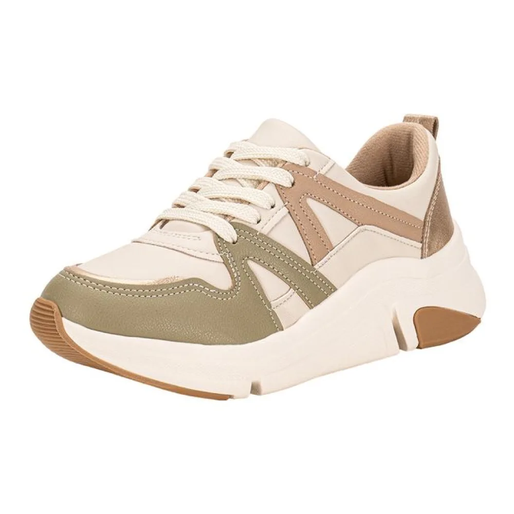 Tênis Feminino Modare 7401102 BEGE/VERDE 34