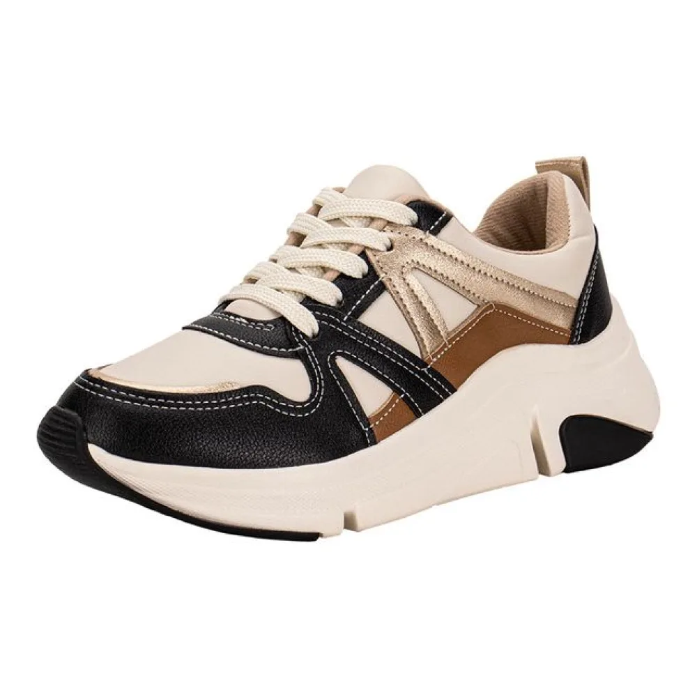 Tênis Feminino Modare 7401102 BEGE/PRETO 34
