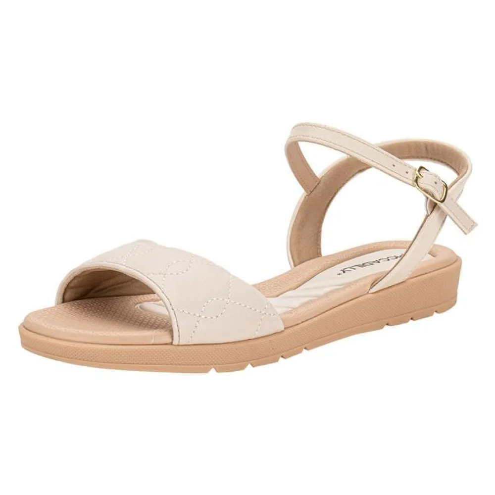 Sandália Feminina Flat Piccadilly 410036 MARFIM 38