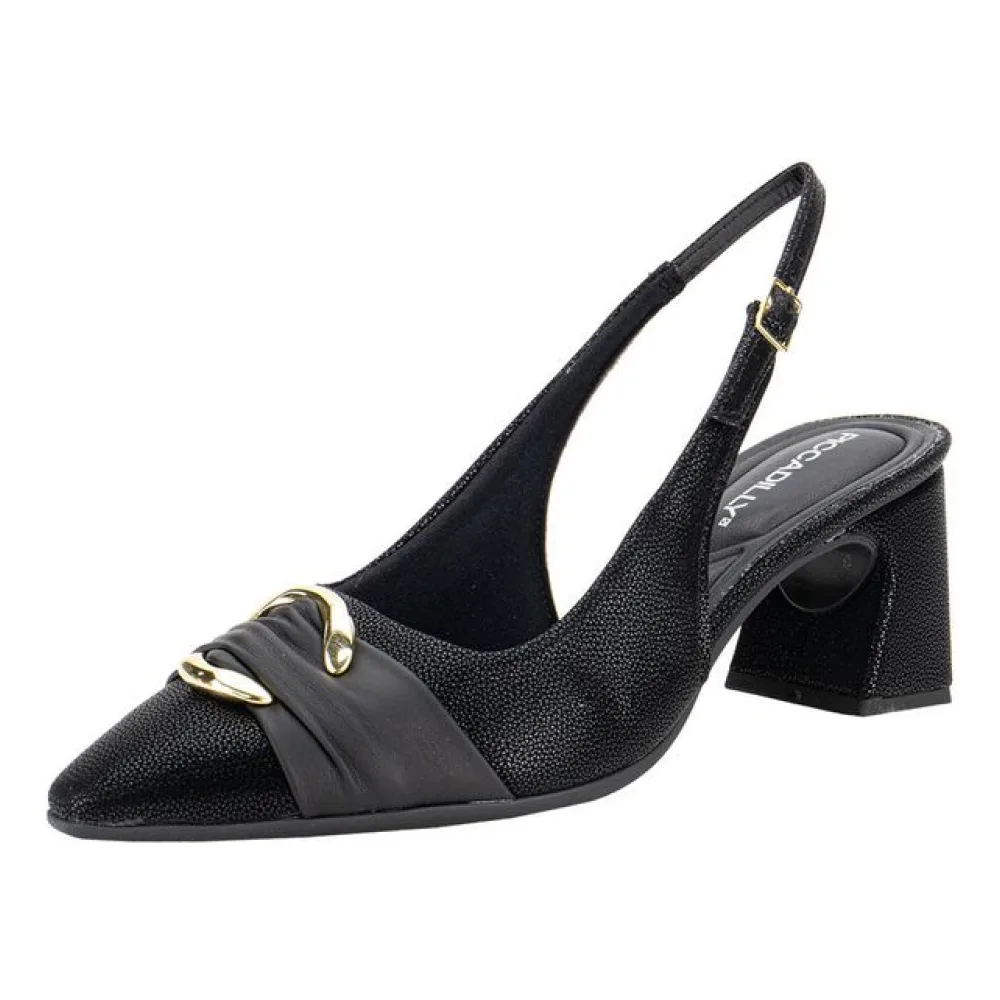 Sapato Feminino Salto Grosso Piccadilly 764020 PRETO 33