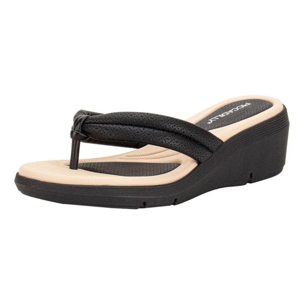 Tamanco Feminino Anabela Piccadilly 540356 PRETO/BEGE 34