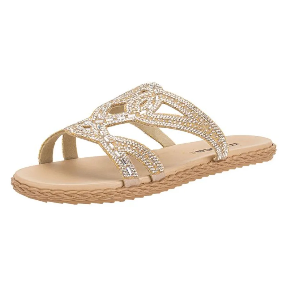 Tamanco Feminino Flat Moleca 5452143 BEGE 35