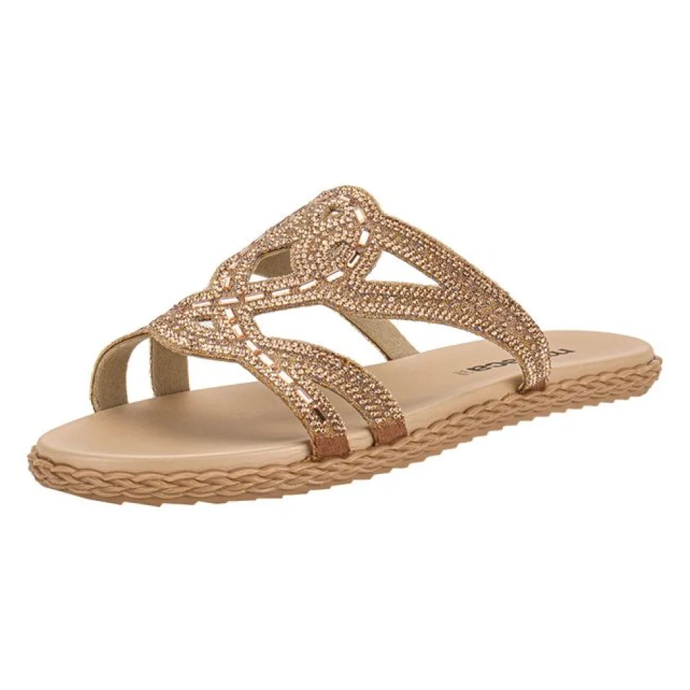 Tamanco Feminino Flat Moleca 5452143 BRONZE 34