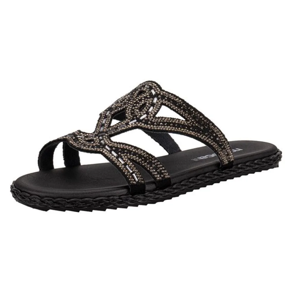 Tamanco Feminino Flat Moleca 5452143 PRETO 34