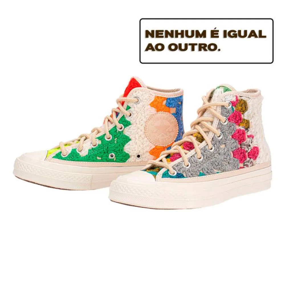 Tênis Chuck 70 High x Upcycle Crochet Converse A09228C SORTIDOS 34