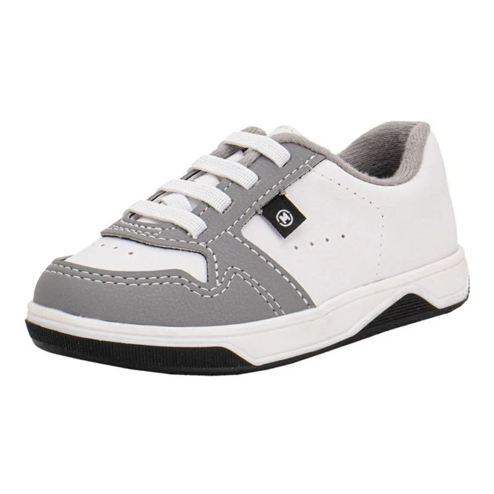 Tênis Infantil Masculino Baby Molekinho 2623121 BRANCO/CINZA 19