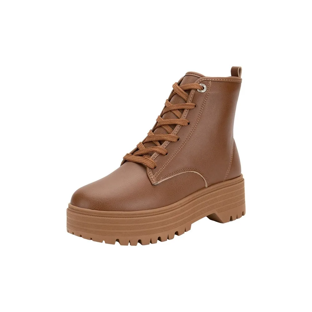 Bota Feminina Coturno Moleca 5351101 CARAMELO 35
