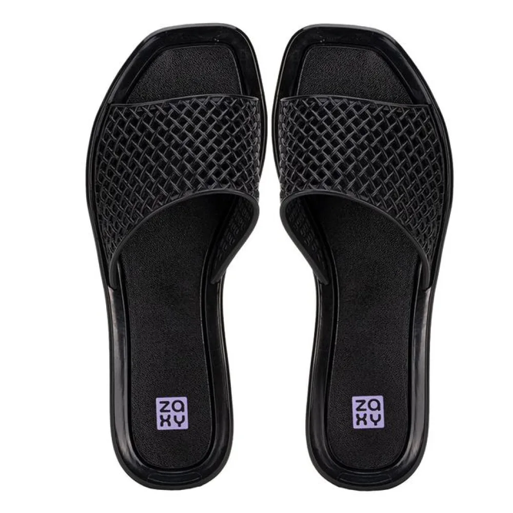Chinelo Feminino Slide Mesh Zaxy 19125 PRETO 33/34