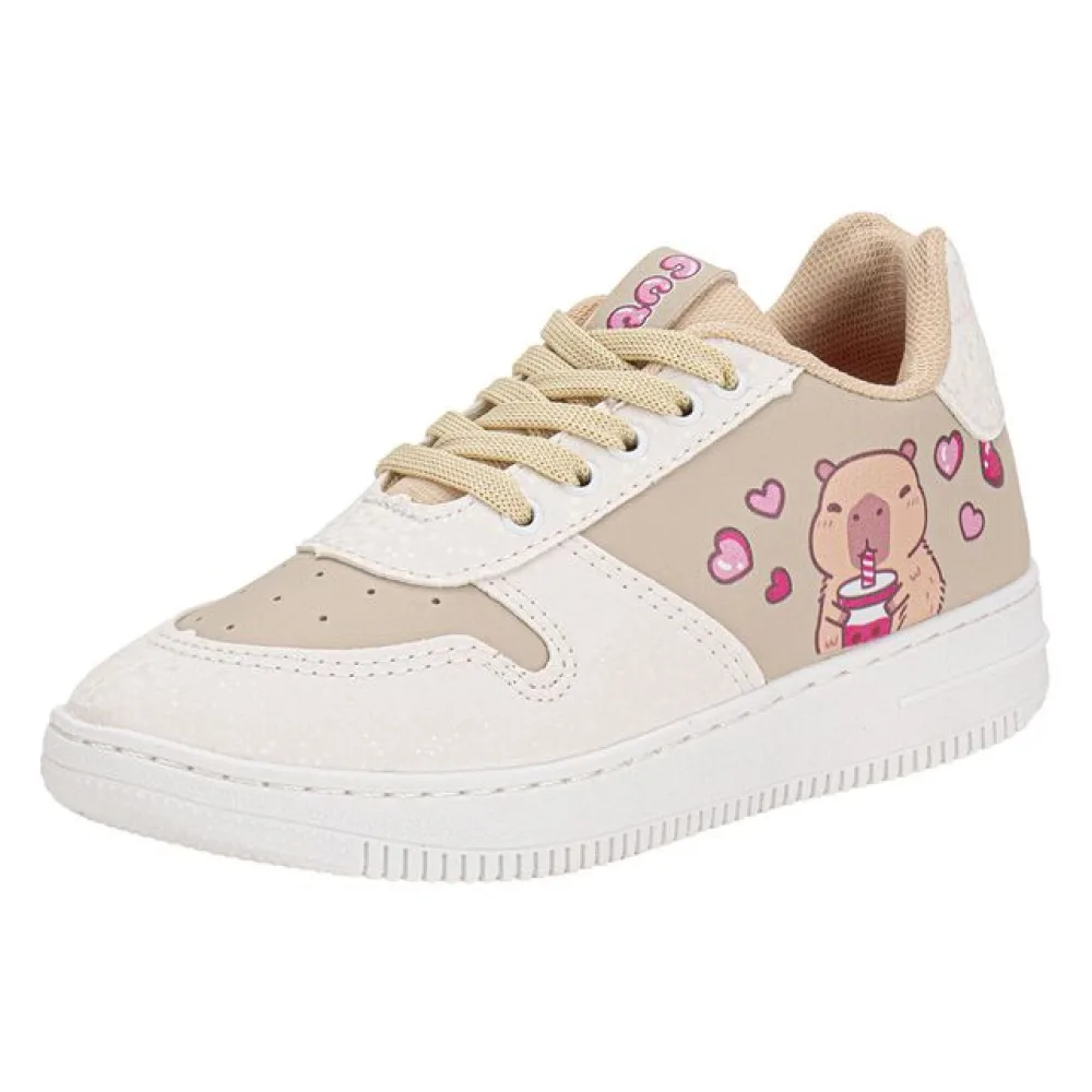 Tênis Infantil Feminino Capivara Minipé MP2540S BEGE 29