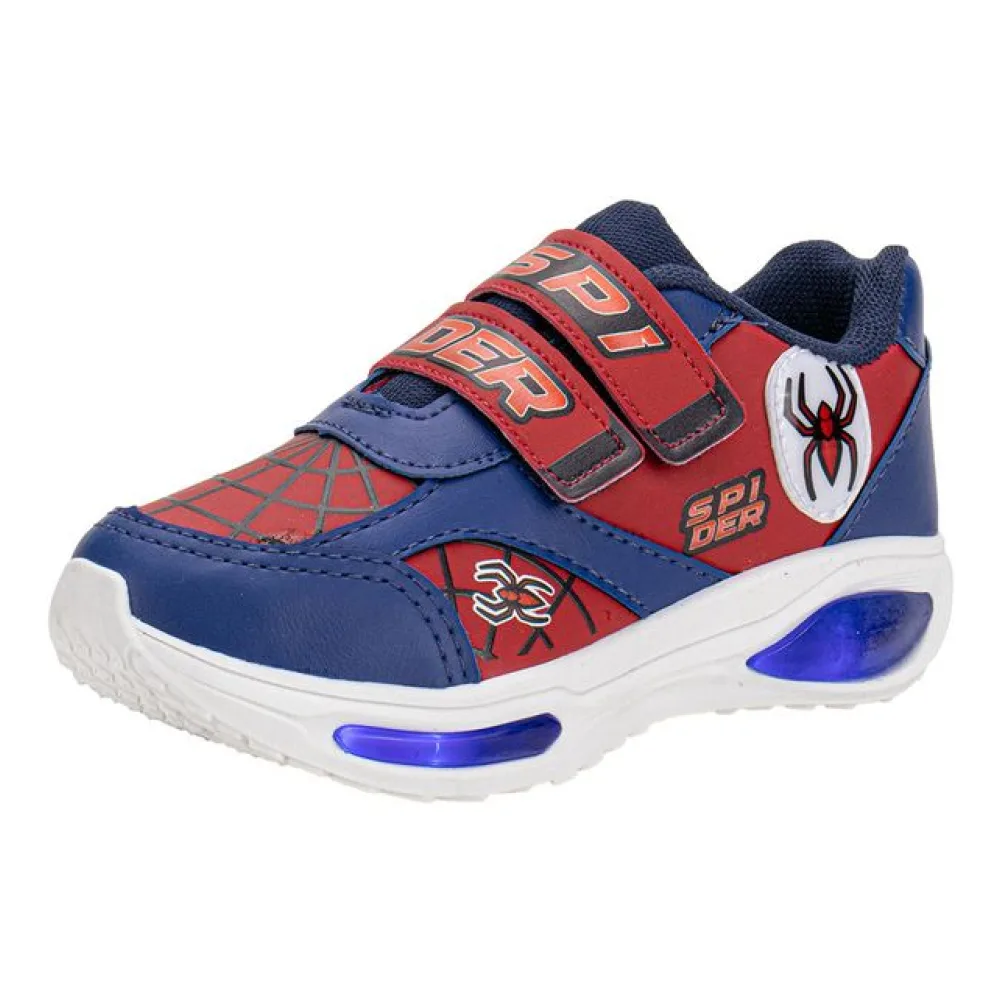 Tênis Infantil Masculino Led Minipé MP2537 AZUL/VERMELHO 25