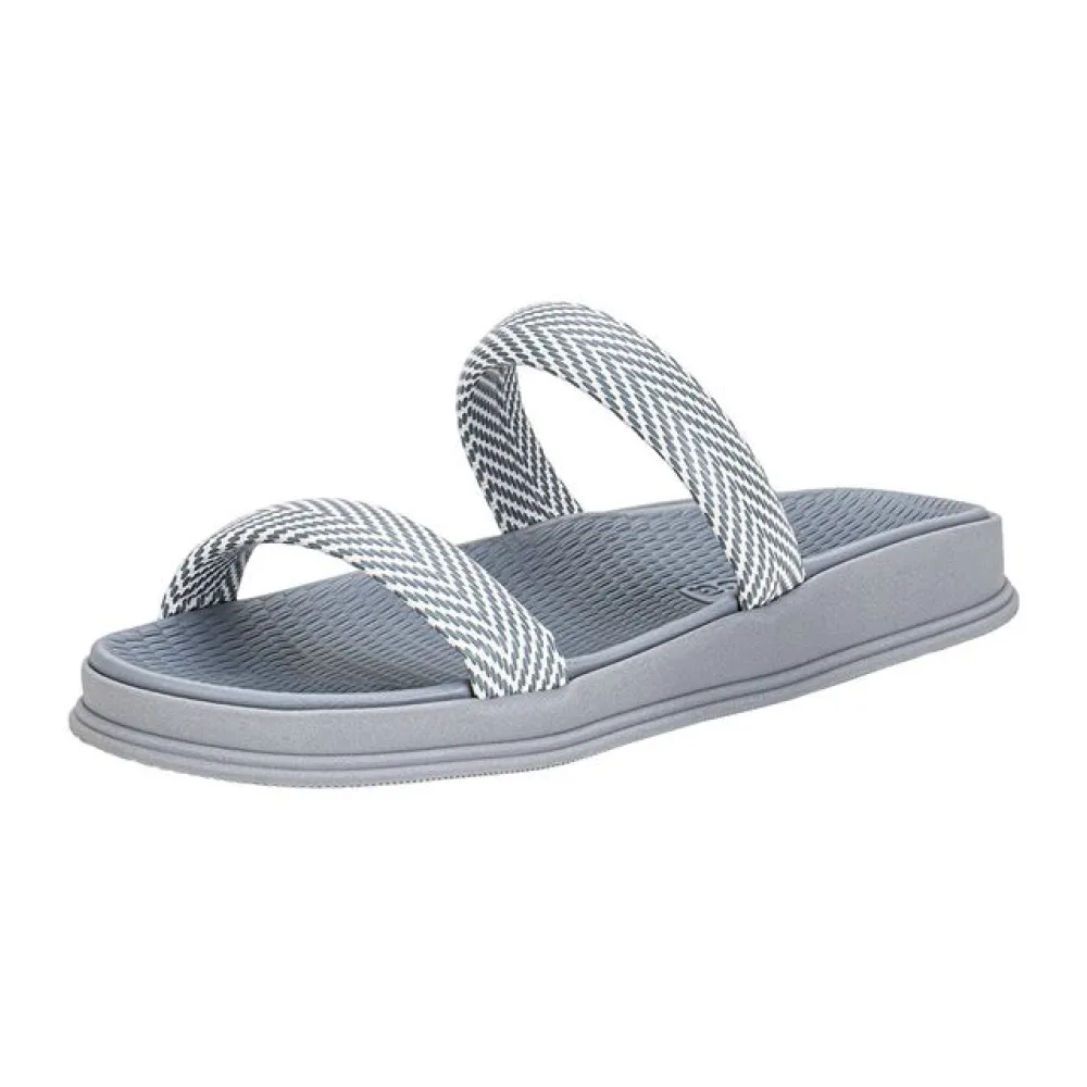 Tamanco Feminino Flat Moleca 5556100 AZUL/BRANCO 34