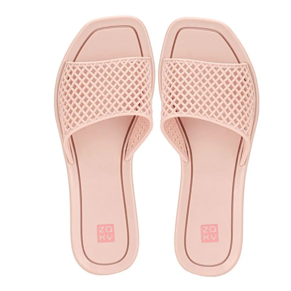 Chinelo Feminino Slide Mesh Zaxy 19125 NUDE 33/34
