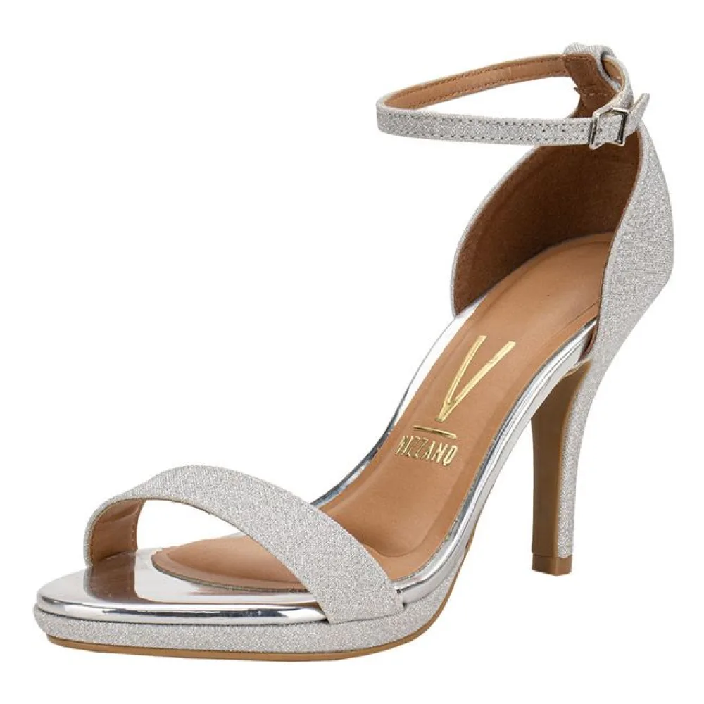 Sandália Feminina Salto Alto Vizzano - 6210655 PRATA/GLAMOUR 34