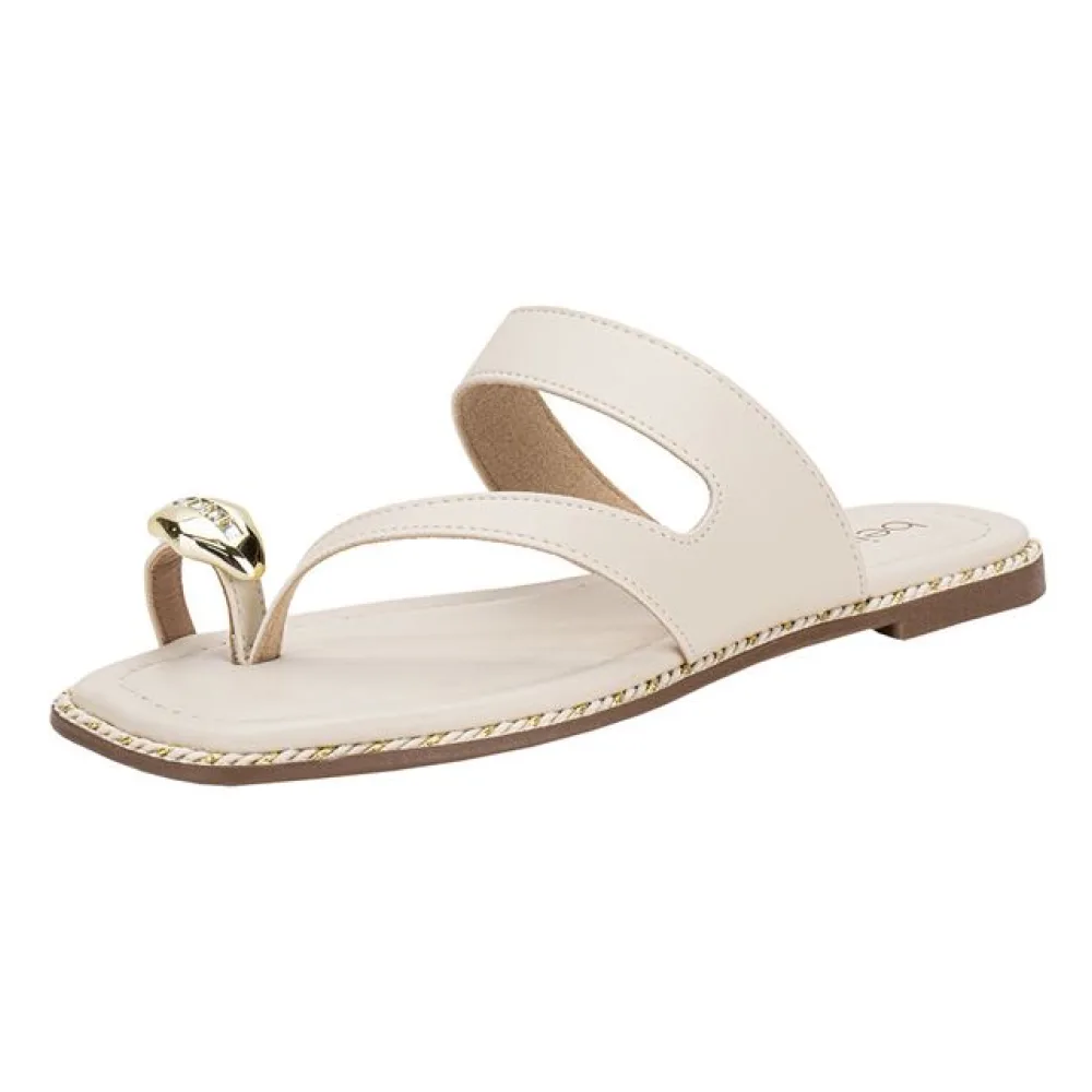 Tamanco Feminino Flat Beira Rio 8506209 MARFIM 34