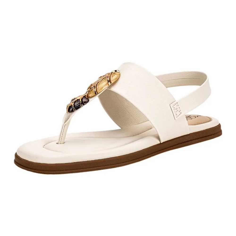 Sandália Feminina Flat Modare 7212103 BRANCO/OFF 35