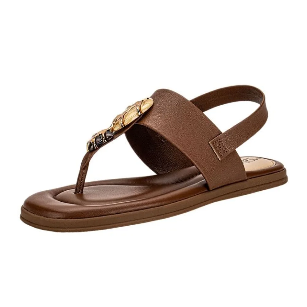 Sandália Feminina Flat Modare 7212103 CHOCOLATE 34