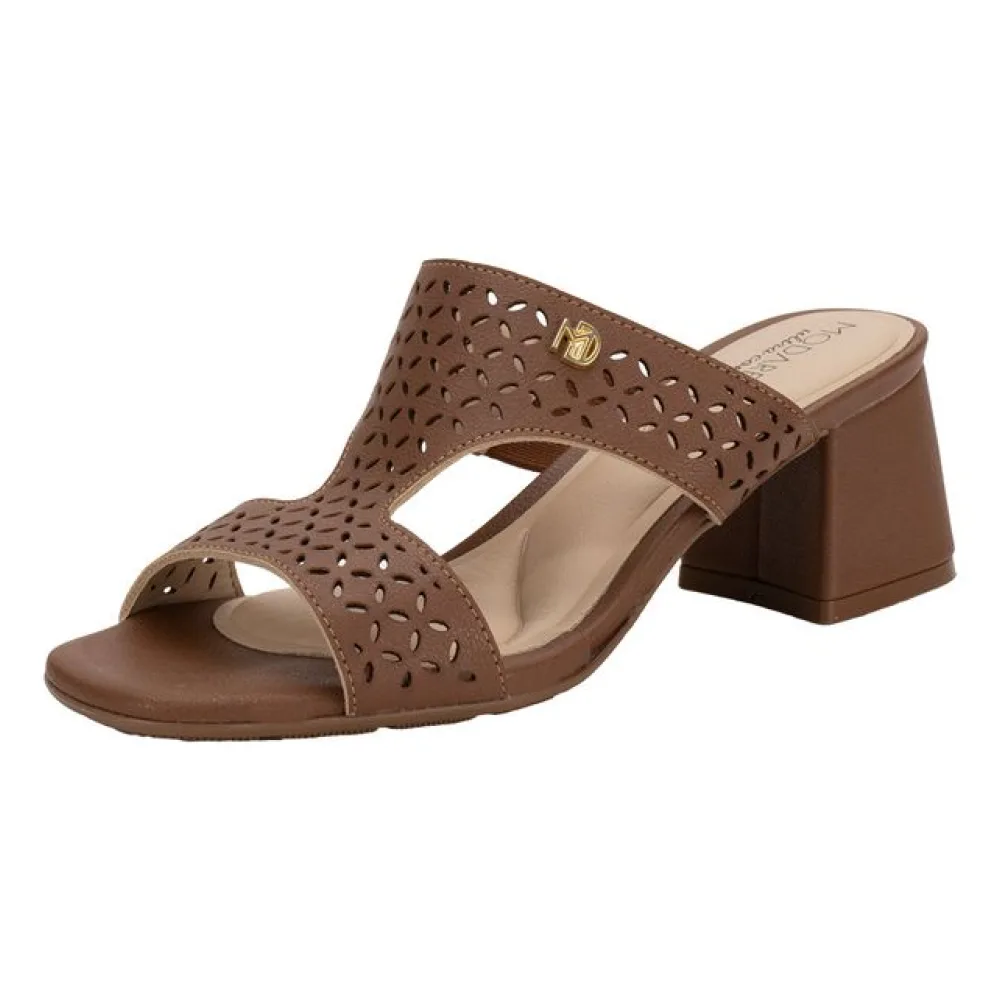Tamanco Feminino Salto Grosso Modare 7172126 CHOCOLATE 34