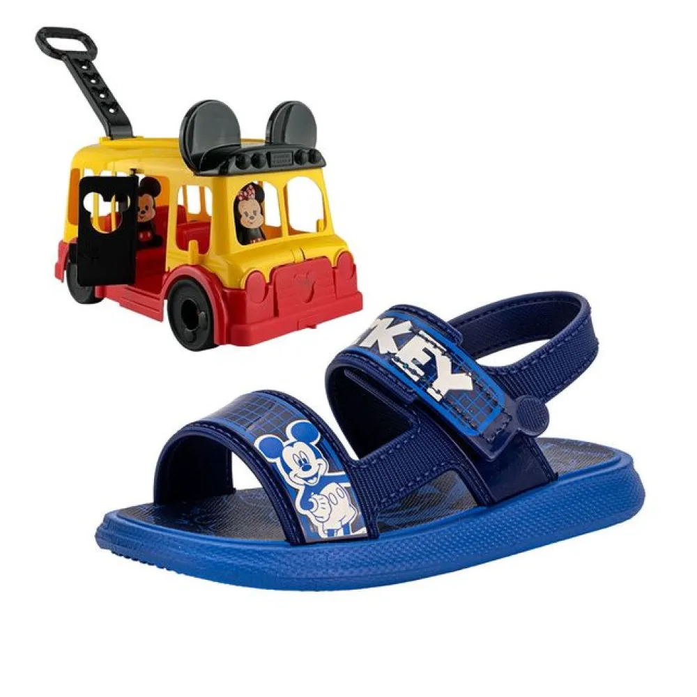 Kit Sandália Infantil Disney Tour e Ônibus Grendene Kids 23272 AZUL 19