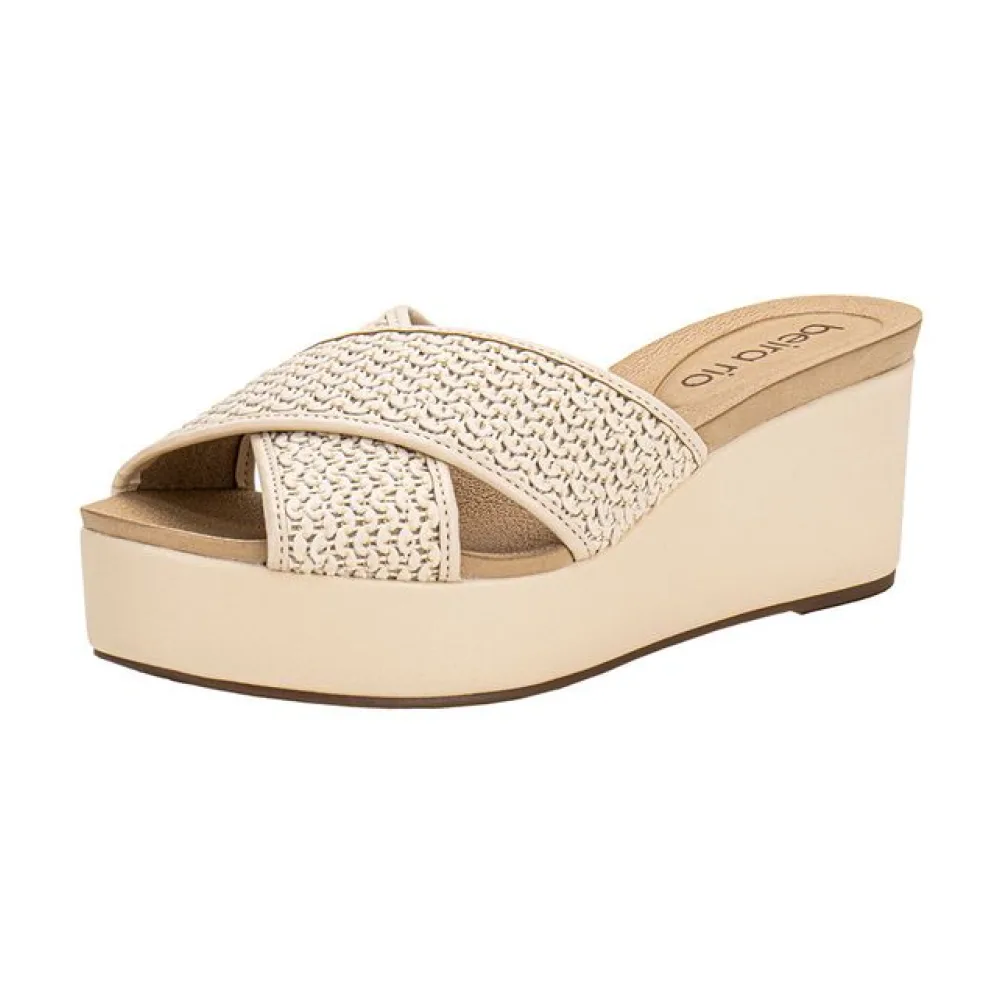 Tamanco Feminino Anabela Beira Rio 8407141 NATURAL 36