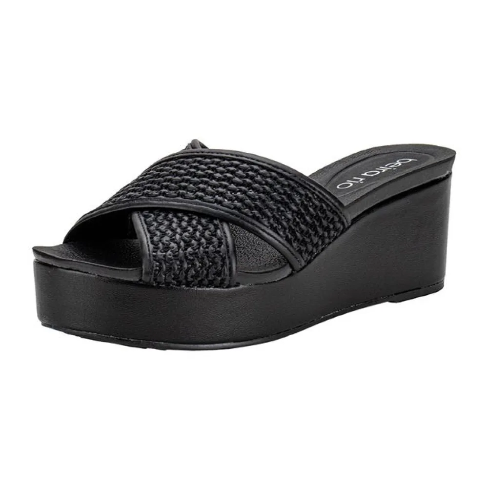 Tamanco Feminino Anabela Beira Rio 8407141 PRETO 37
