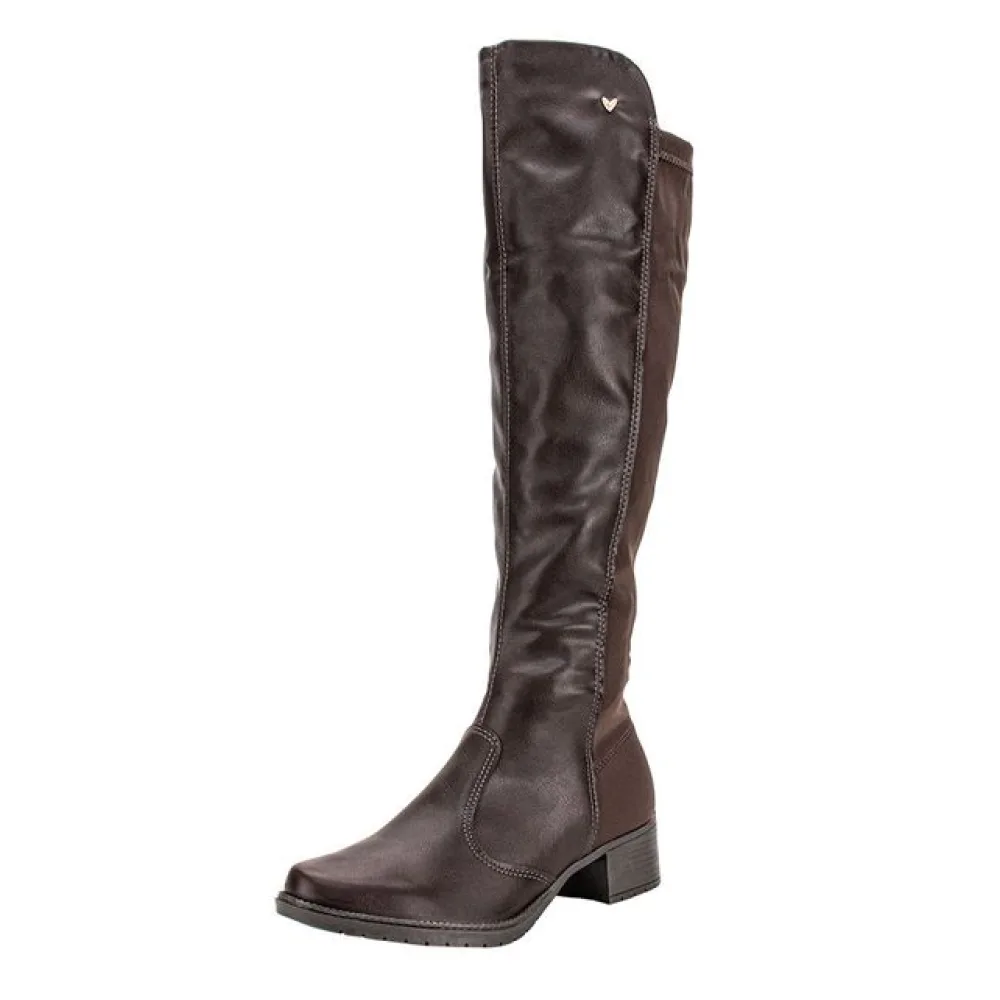 Bota Feminina Cano Alto Mississipi ME123 CAFÉ 34