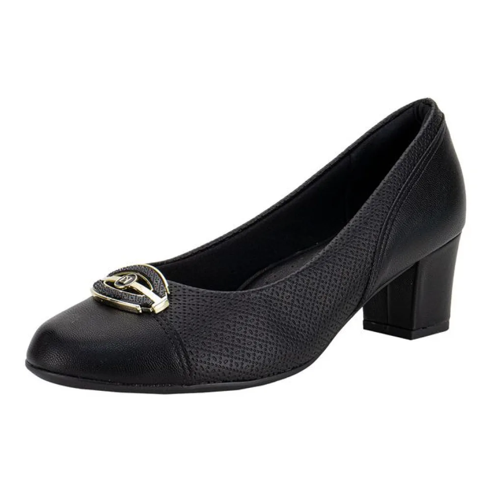 Sapato Feminino Salto Grosso Piccadilly 110183 PRETO 34