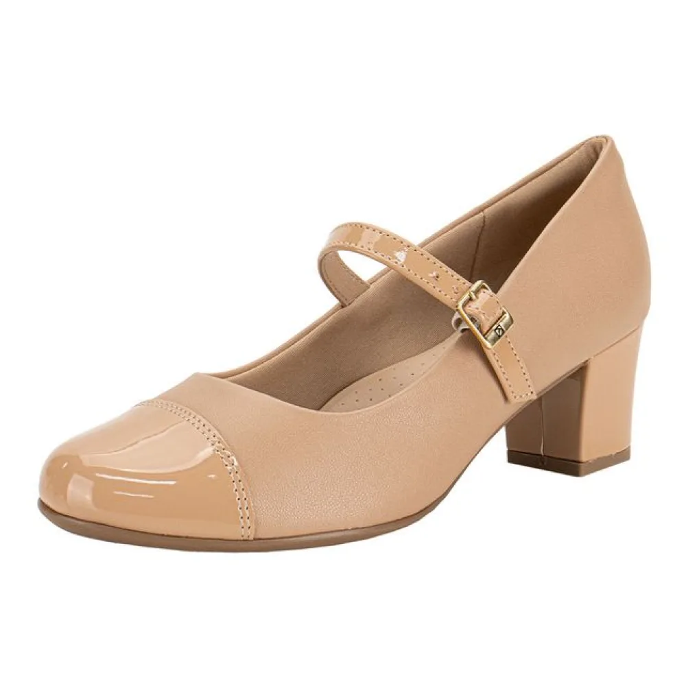 Sapato Feminino Salto Grosso Piccadilly 110185 SALMÃO 35