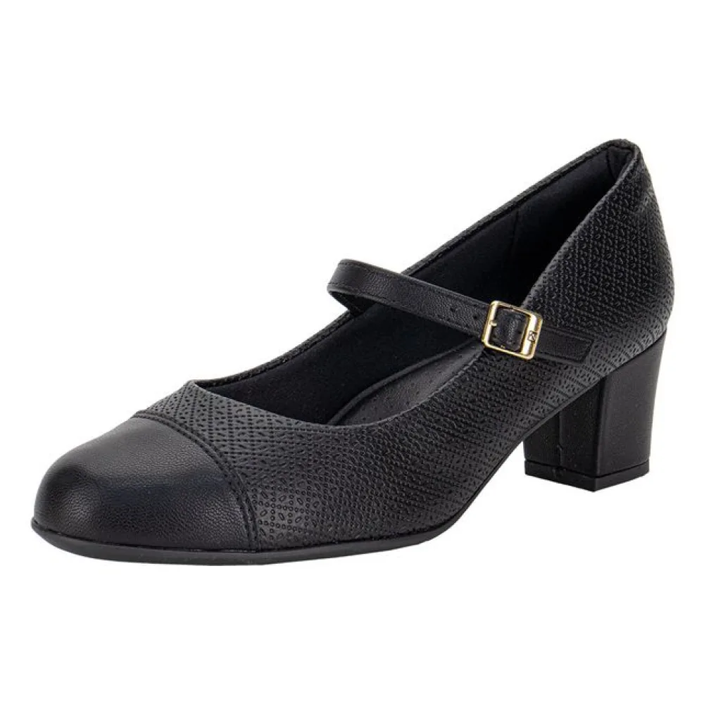 Sapato Feminino Salto Grosso Piccadilly 110185 PRETO 36