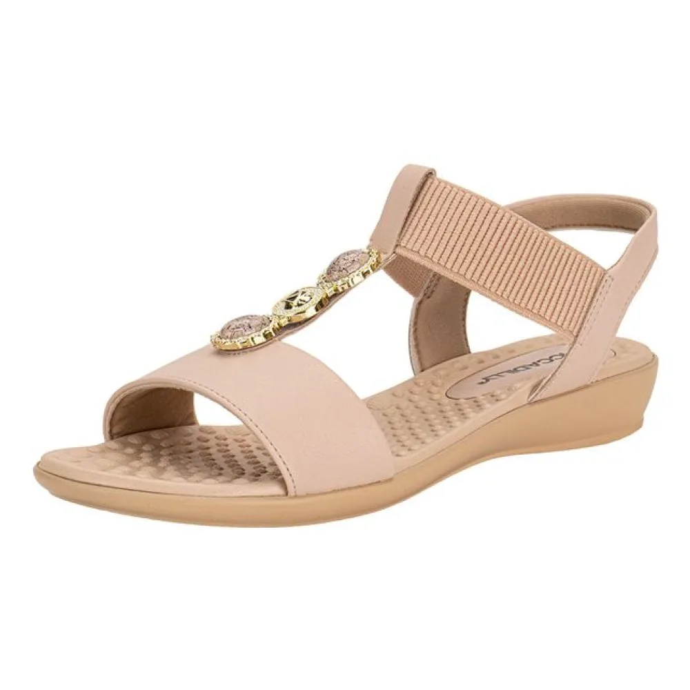 Sandália Feminina Flat Piccadilly 500399 SALMÃO 34