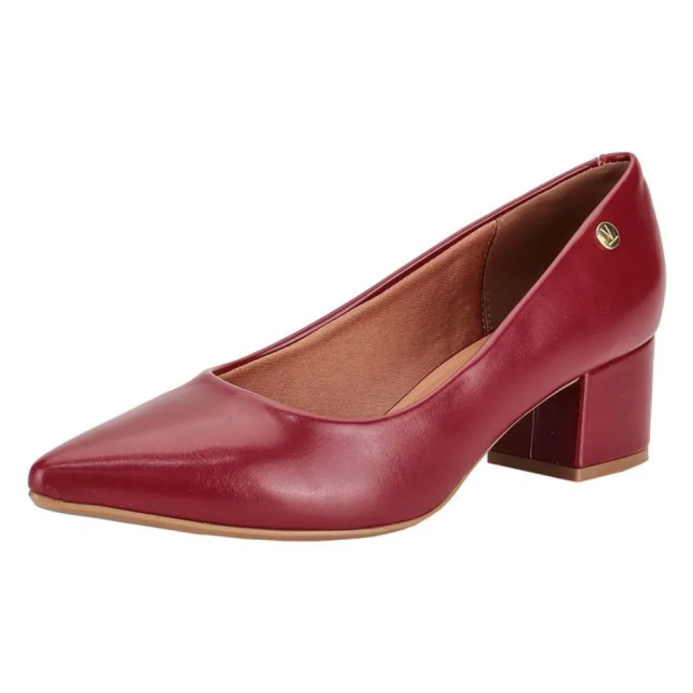 Sapato Feminino Salto Grosso Vizzano 1220315 VERMELHO 34