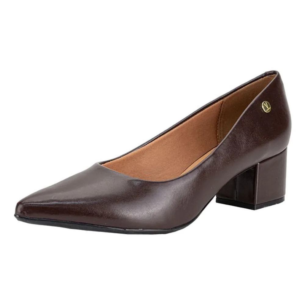 Sapato Feminino Salto Grosso Vizzano 1220315 CHOCOLATE 34