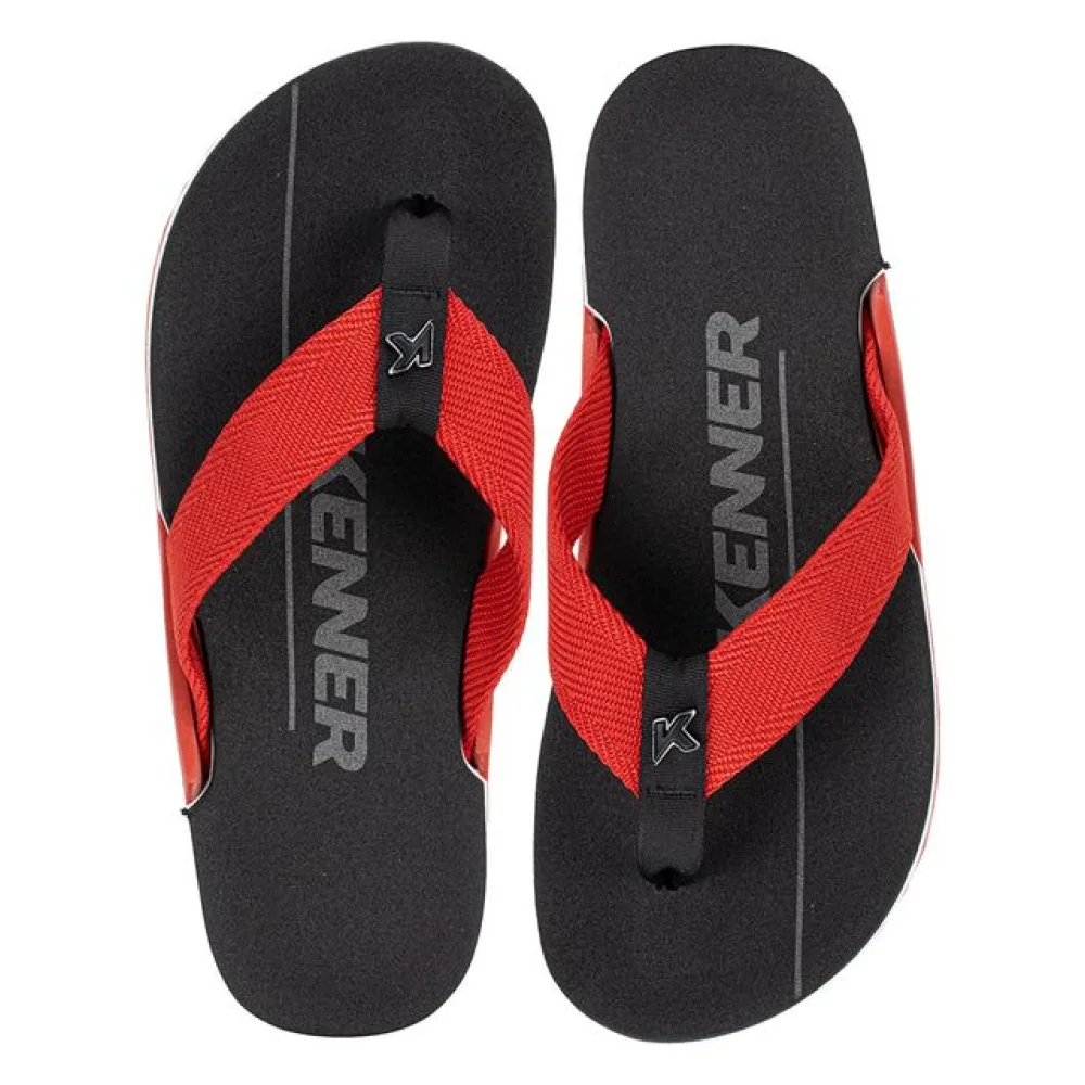 Chinelo Masculino NK6 Kenner EWU PRETO/VERMELHO 38