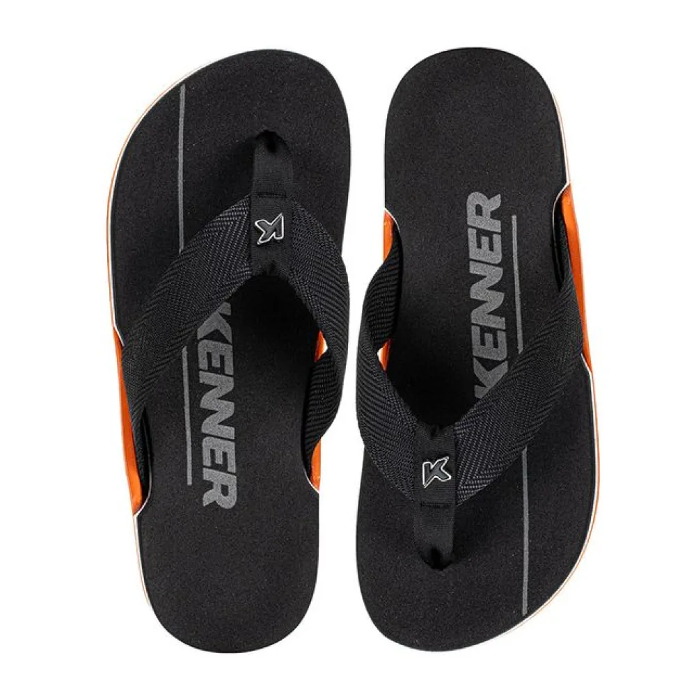 Chinelo Masculino NK6 Kenner EWU PRETO/LARANJA 38