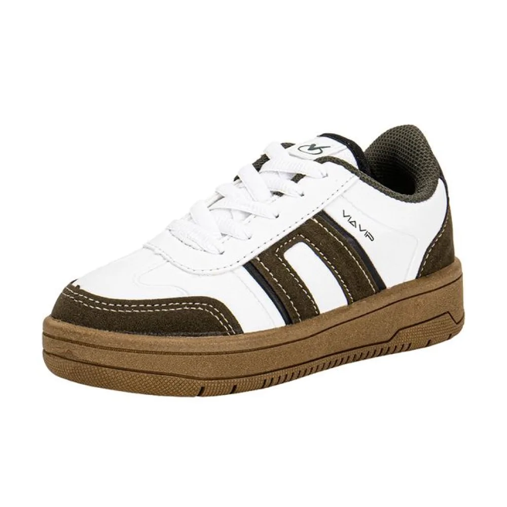 Tênis Infantil Masculino Via Vip VV4515 BRANCO/VERDE 28