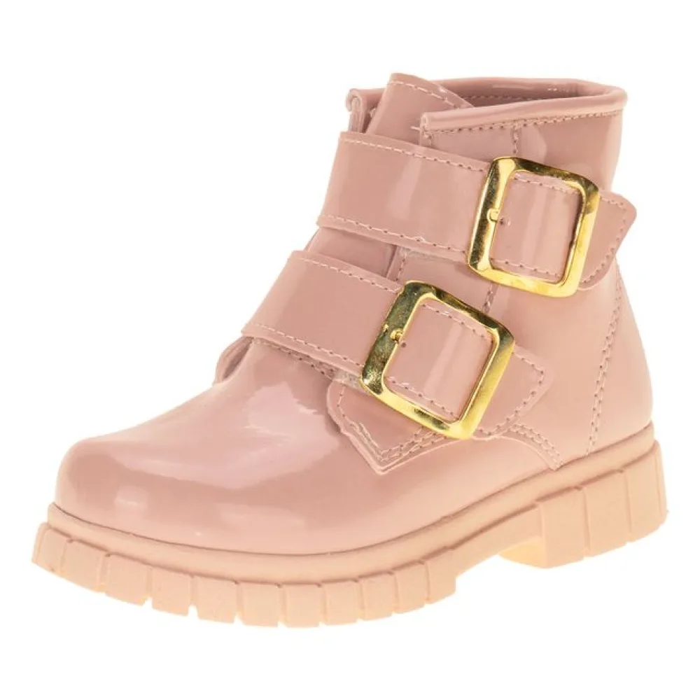 Bota Infantil Feminina Coturno Fuffy 13525 ROSA 21